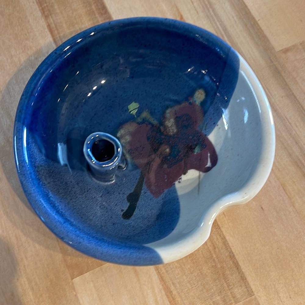 Signed Kent Follette pottery planter dish